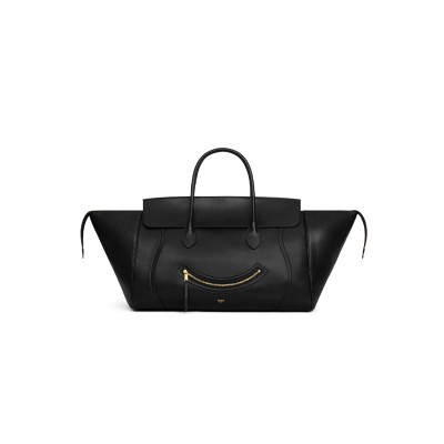 CELINE LARGE SMILING NEW LUGGAGE IN SUPPLE SHINY LAMBSKIN 123683GW2.38NO (44*27*20cm)